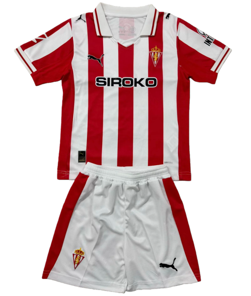 25-26 Sporting Gijón home Set.Jersey & Short High Quality
