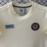 25-26 Aston Villa  (Cotton T-shirt)Fans Version Thailand Quality oasis