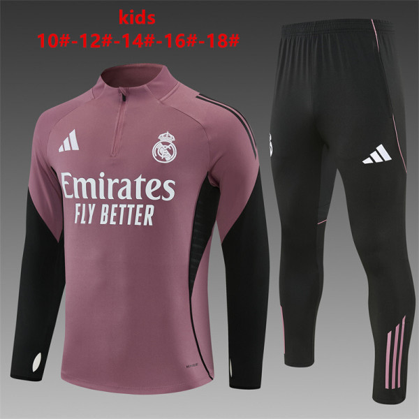 Young 25-26 Real Madrid (Purple) Sweater tracksuit set