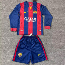 Long sleeve Kids kit 14-15 FC Barcelona home (Retro Jersey) Thailand Quality