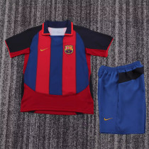 Kids kit 03-04 FC Barcelona home (Retro Jersey) Thailand Quality