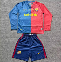 UEFA Long sleeve Kids kit 08-09 FC Barcelona home (Retro Jersey) Thailand Quality
