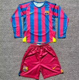 UEFA Long sleeve Kids kit 05-06 FC Barcelona home (Retro Jersey) Thailand Quality