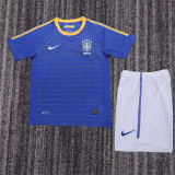 Kids kit 2010 Brazil Away (Retro Jersey) Thailand Quality