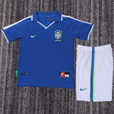 Kids kit 1997 Brazil Away (Retro Jersey) Thailand Quality