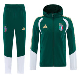 2026 Italy (green) hooded Windbreaker Soccer Jacket suit