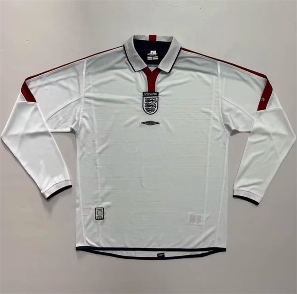 Long sleeve 04-05 England home Retro Jersey Thailand Quality
