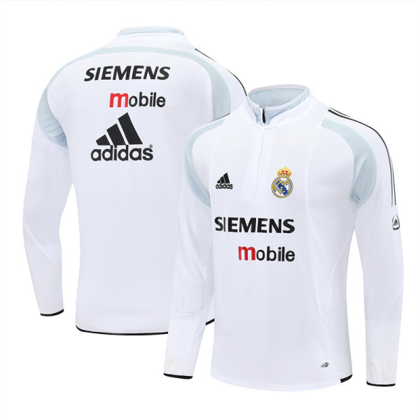 2004-05 Real Madrid (white) Retro Jersey Adult Sweater tracksuit