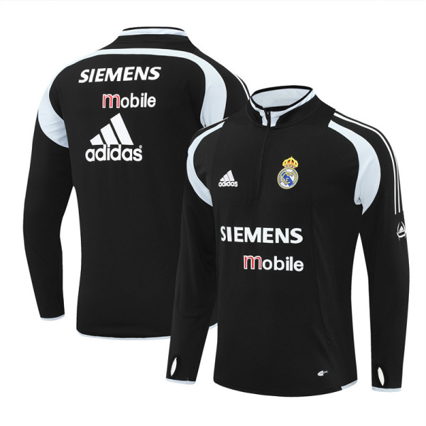 2004-05 Real Madrid (black) Retro Jersey Adult Sweater tracksuit