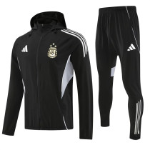 2026 Argentina (black) hooded Windbreaker Soccer Jacket suit