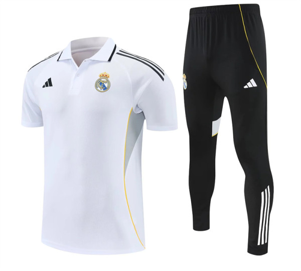 26-27 Real Madrid (white) Polo Short Thailand Quality set