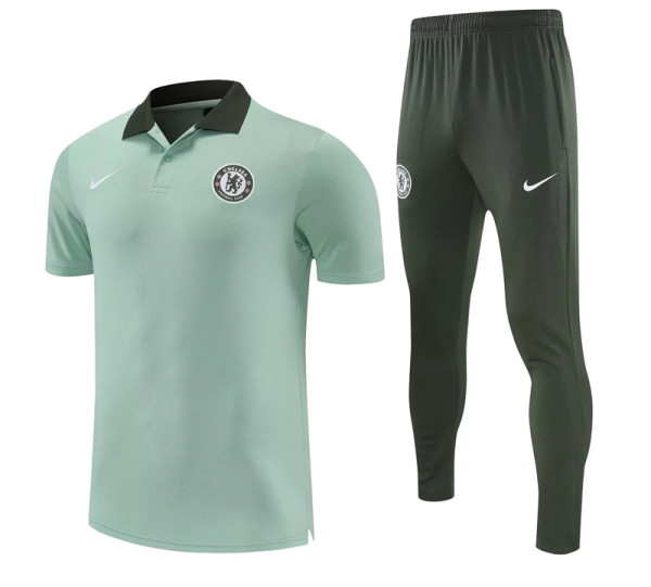 26-27 Chelsea (light green)  Polo Short Thailand Quality set