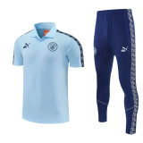 26-27 Manchester City (sky blue) Polo Short Thailand Quality set