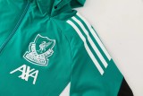 26-27 Liverpool (green) hooded Windbreaker Soccer Jacket suit