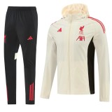 26-27 Liverpool (beige) hooded Windbreaker Soccer Jacket suit