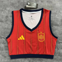 2026 Spain home Women's football yoga vest