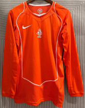 Long sleeve 2004 Netherlands home Retro Jersey Thailand Quality