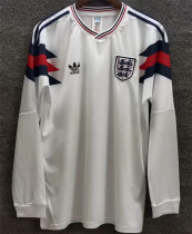 Long sleeve 1990 England home Retro Jersey Thailand Quality