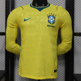 Long sleeve 2026 Brazil home Player Version Thailand Quality