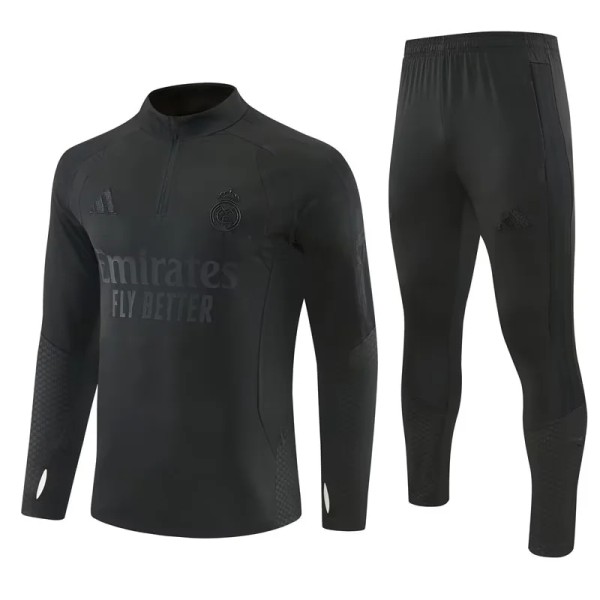 26-27 Real Madrid (black) Adult Sweater tracksuit set