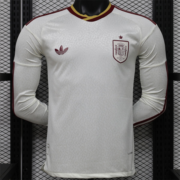 Long sleeve 2026 Spain Away Player Version Thailand Quality