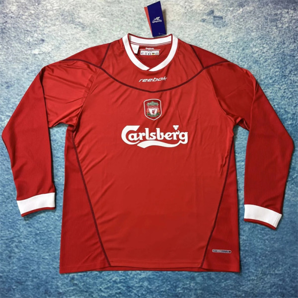 Long sleeve 02-04 Liverpool home Retro Jersey Thailand Quality