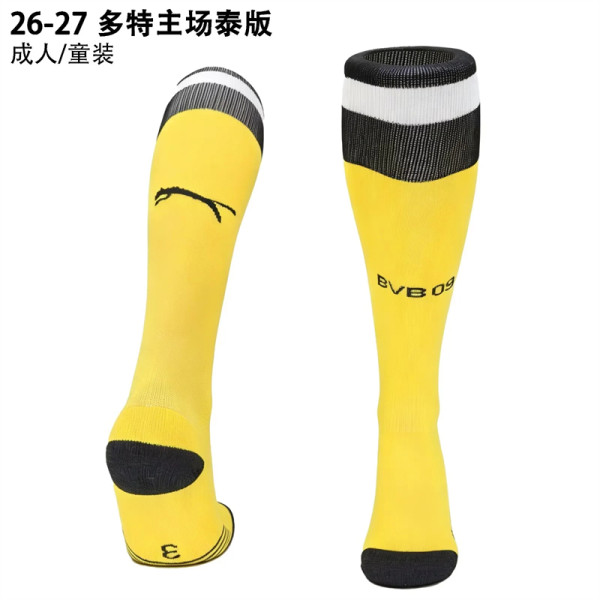 26-27 Borussia Dortmund home Soccer Socks-