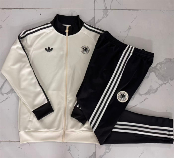 2026 Germany (white)Jacket black Adult Sweater tracksuit set