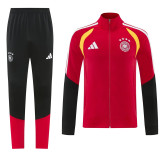 2026 Germany (red) Jacket black Adult Sweater tracksuit set