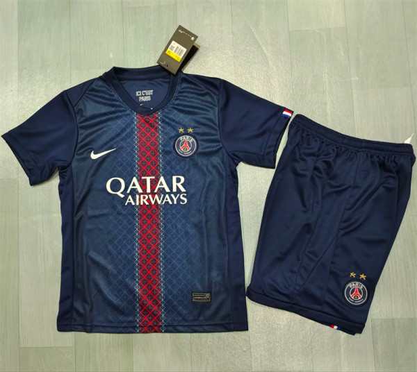 2 Stars Kids kit 25-26 Paris Saint-Germain home Thailand Quality
