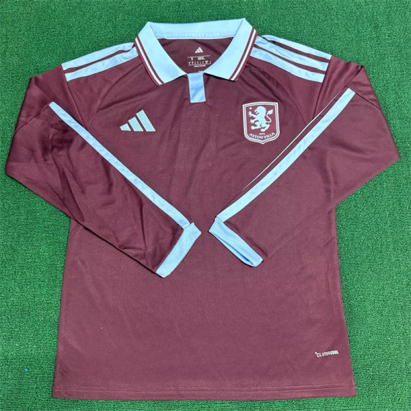 26-27 Aston Villa home Long sleeve Thailand Quality