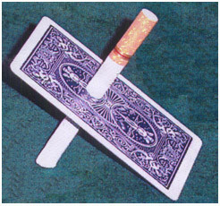 Cigarette thru Card - Double Back