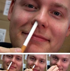 Cigarette Up The Nose