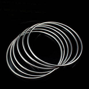 Linking Rings 6 Rings Set - Magnetic Lock (12 Inch, Chrome)