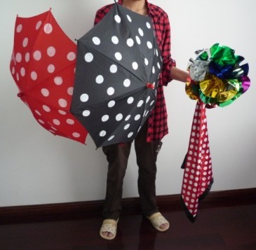Polka Dot Silk & Umbrella