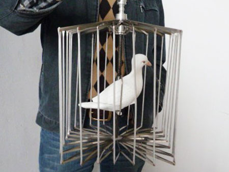 Appearing Bird Cage - Rectangle 12.5 Inch (Gold/Silver)