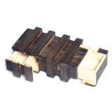 Magic Wooden Puzzle Box w 2 Secret Drawer