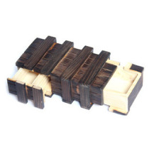 Magic Wooden Puzzle Box w 2 Secret Drawer