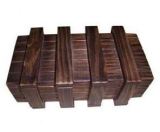 Magic Wooden Puzzle Box w 2 Secret Drawer