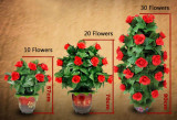Blooming Rose Bush - Remote Control - 10 Flowers