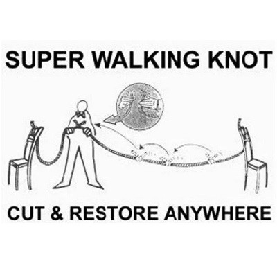 Tour De Magie 'Super Walking Knot' - Corde Blanche 5.2m | Nœud Qui Se Déplace Et Disparaît Kit Magie Adulte