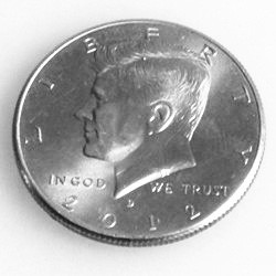 Super Steel Shimmed U.S. Half Dollar