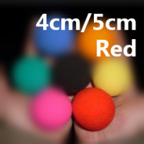 Super Soft Sponge Balls (4cm/5cm, Red, Pack of 50)