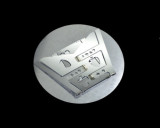 Folding Table - Aluminium (Round Desktop, Silver)