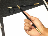 Magic Wand in Black (With Brass Tips)