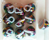 Hand Throw Streamer Cups - Mylar Multicolor (9 Pieces/Pack)