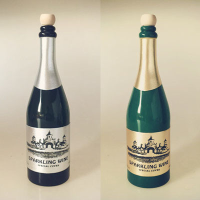 Vanishing Champagne Bottle - Black/Green