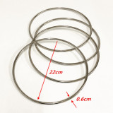 Deluxe 8.7 Inch Linking Rings (Set of 4, Chrome)