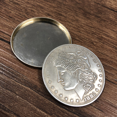 Coin Shell Shimmed Expanded Shell (Morgan Dollar, Brass) - Magic Trick - China ...