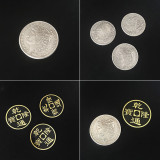 Double Face Super Triple Coin (Morgan Dollar/Half Dollar) by Johnny Wong
